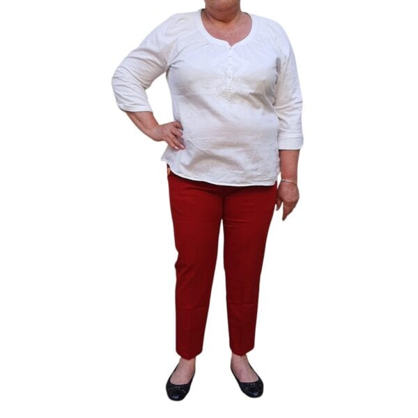 PANTALONI P 019 [ROSU INCHIS] - imagine 3