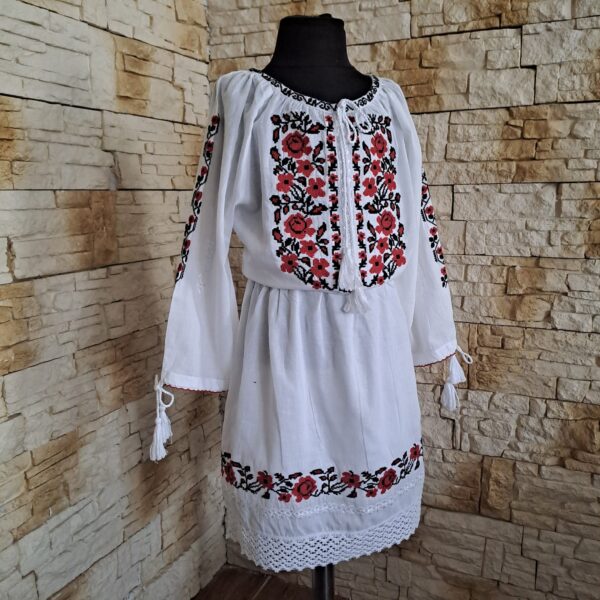 COMPLEU TRADITIONAL 2 PIESE FETITA [ IE + FUSTA] SF 010 - imagine 2