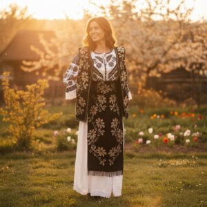 COSTUM TRADITIONAL STOFA, 5 PIESE {VESTA, FOTE, BRAU, POALE, IE} – CT 074