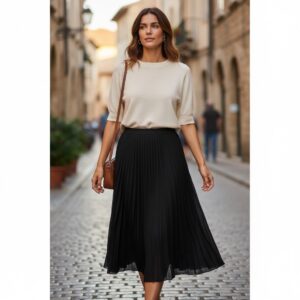 F 076 FUSTA MIDI PLISATA