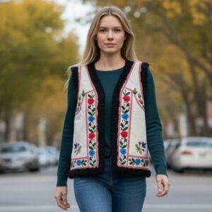 VESTA BRODATA DIN STOFA V 062