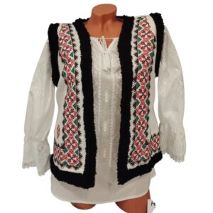 VESTA BRODATA DIN IN CU BLANITA V 063