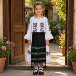 COSTUM FATA 3 PIESE (BLUZA, FUSTA, FOTE) CF 034