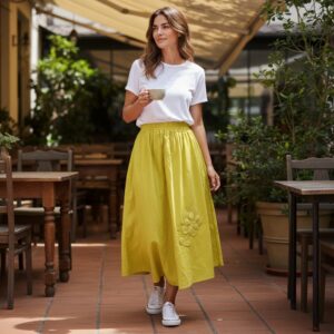 F 162 Fustă Midi Lime