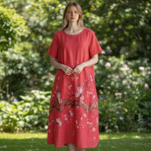 RV 07 Rochie Midi din Bumbac