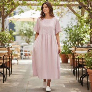RV 12 Rochie Midi din Bumbac