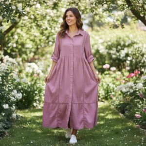 RV 13 Rochie Midi din Bumbac