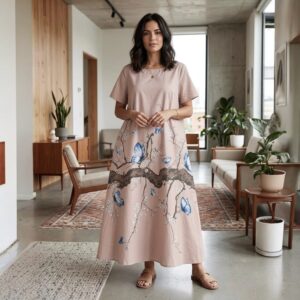 RV 18 Rochie Midi din Bumbac