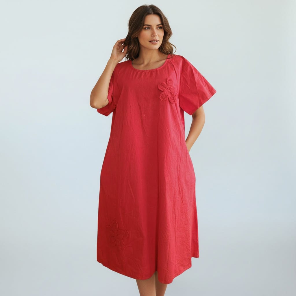 RV 41 Rochie Midi din Bumbac