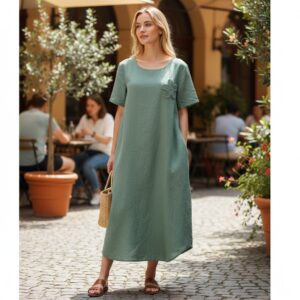 RV 11 Rochie Midi din Bumbac