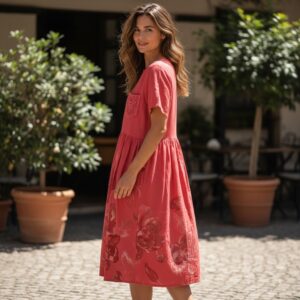 RV 17 Rochie Midi din Bumbac