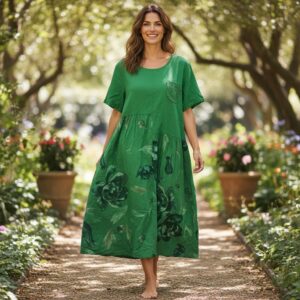 RV 03 Rochie Midi din Bumbac