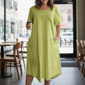 RV 37 Rochie Midi din Bumbac