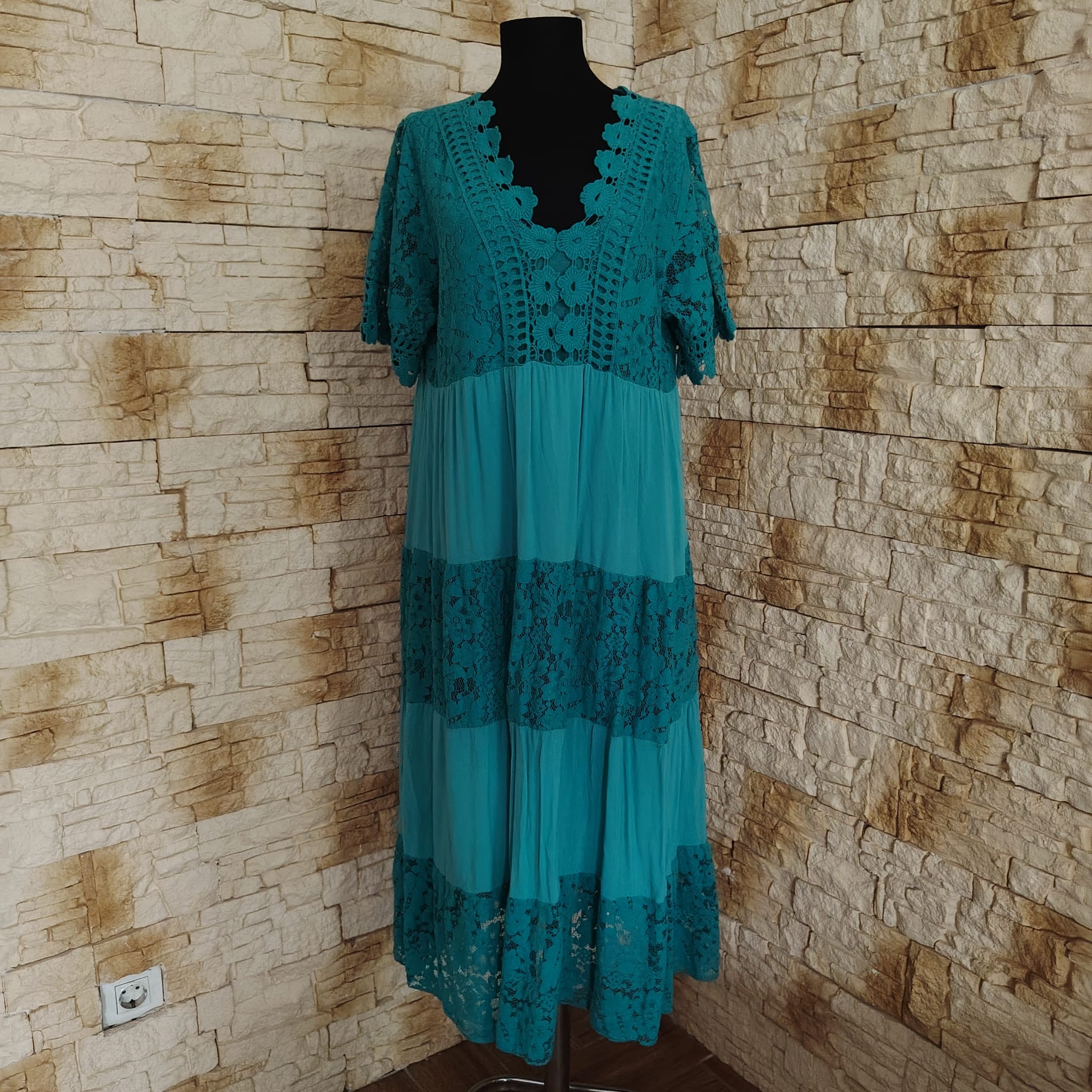 RV 69 Rochie MAXI TURCOAZ - imagine 2