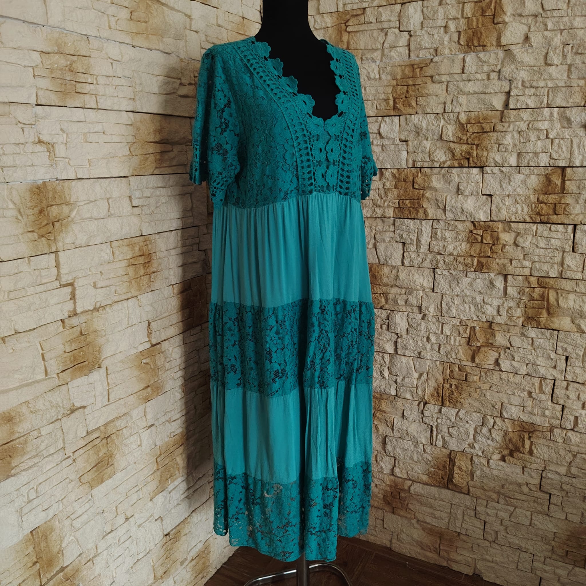 RV 69 Rochie MAXI TURCOAZ - imagine 3