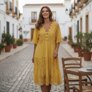 RV 70 Rochie MAXI GALBENA