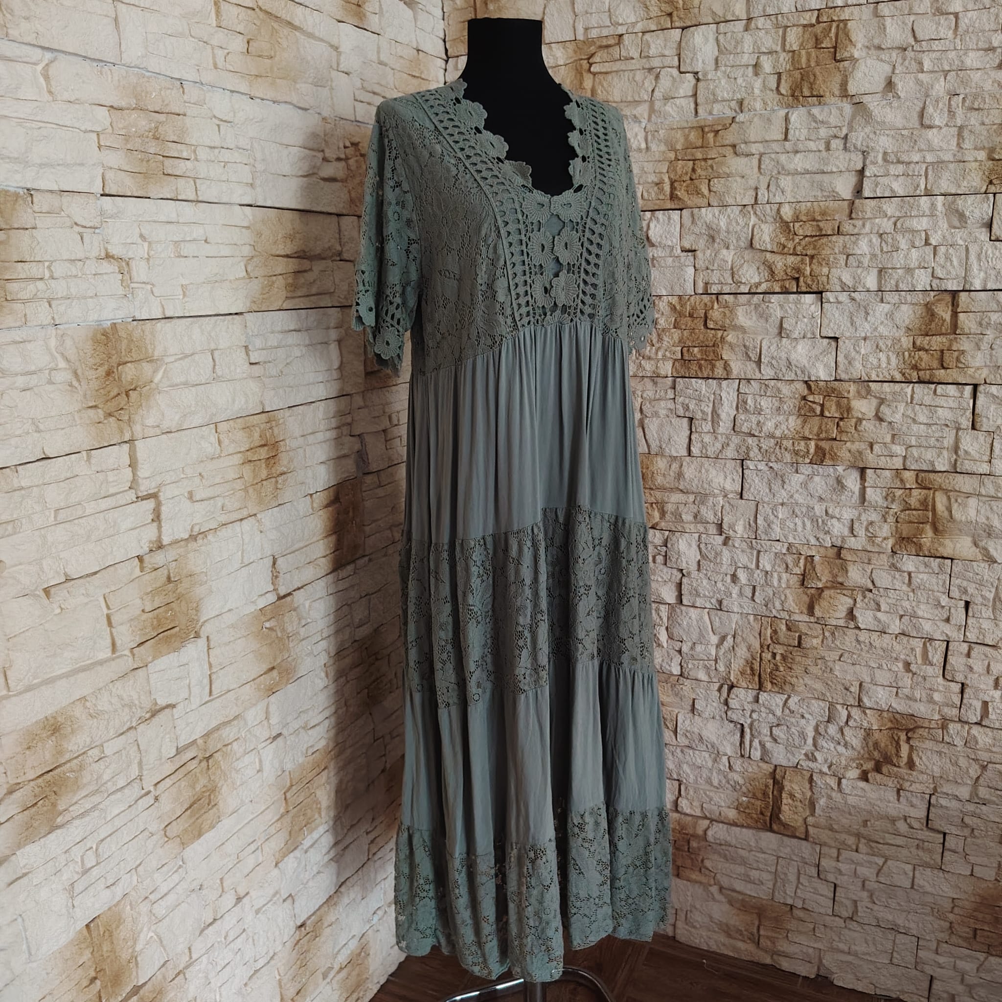 RV 71 Rochie MAXI KAKI - imagine 3