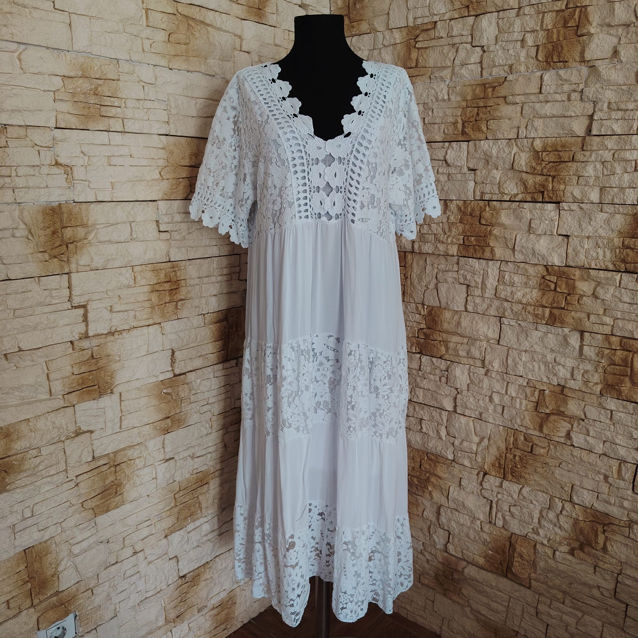 RV 73 Rochie MAXI ALBA - imagine 2