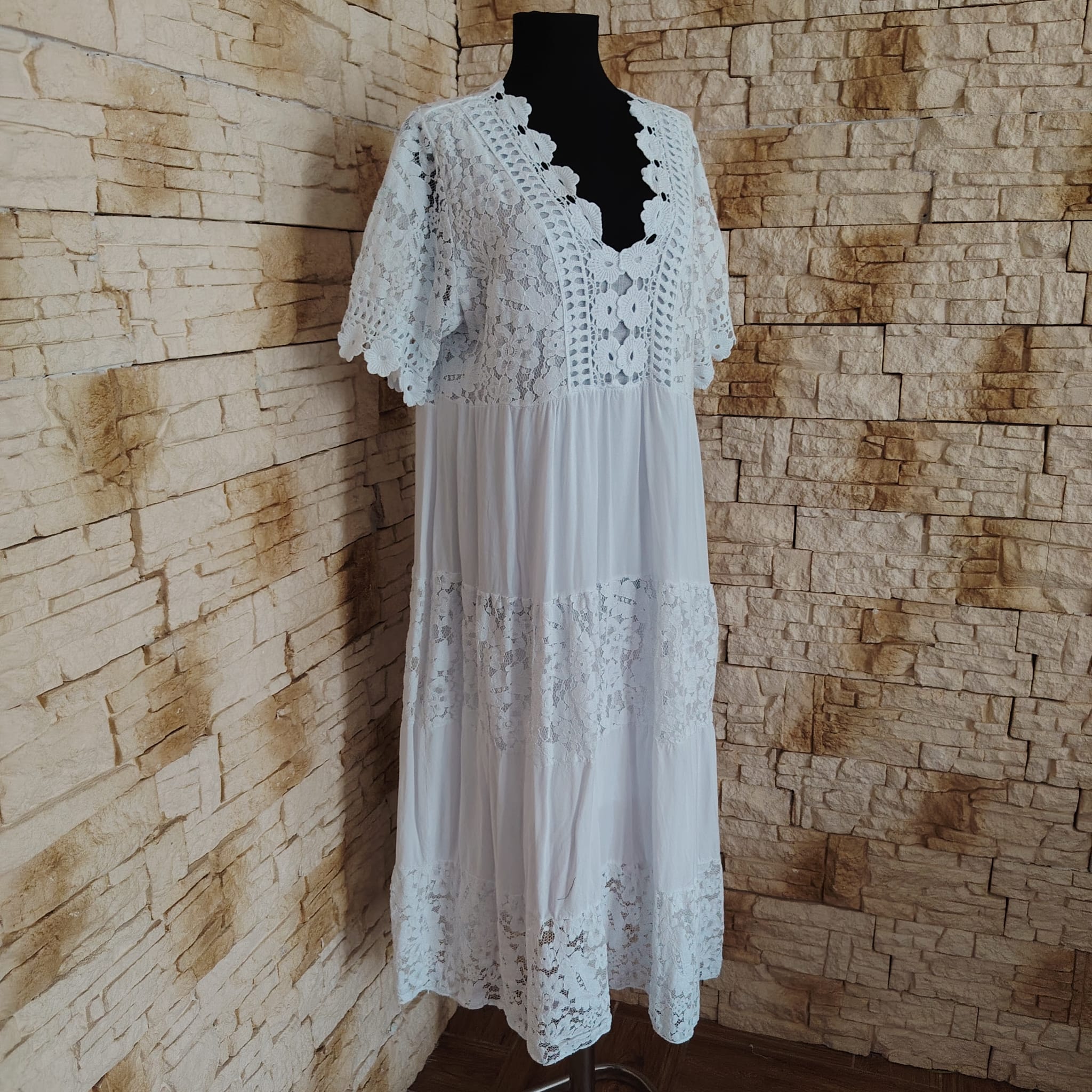 RV 73 Rochie MAXI ALBA - imagine 3
