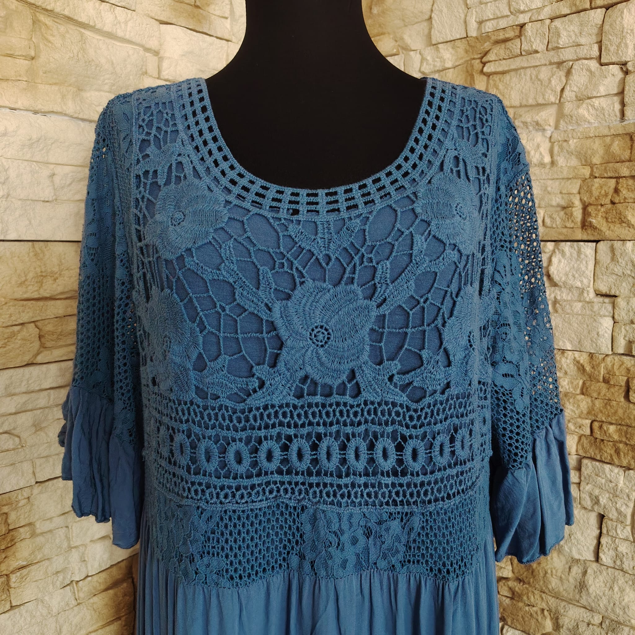 RV 75 Rochie MAXI ALBASTRA - imagine 4