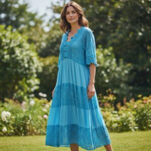 RV 76 Rochie MAXI BLEU