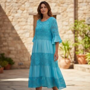 RV 85 Rochie MAXI BLEU