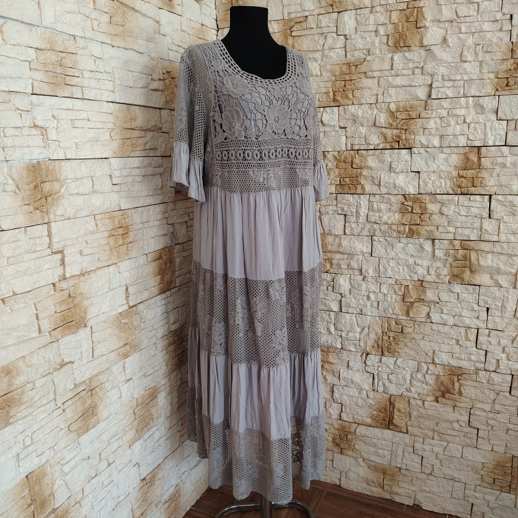 RV 86 Rochie MAXI CAFENIU - imagine 3