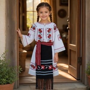 COSTUM FATA 4 PIESE (IE, POALE, SET 2 FOTE SI BRAU) CF 047