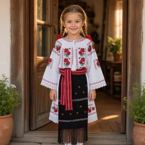 COSTUM FATA 4 PIESE (IE, POALE, SET 2 FOTE SI BRAU) CF 048