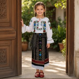 COSTUM FATA 3 PIESE (IE, CATRINTA, BRAU) CF 041