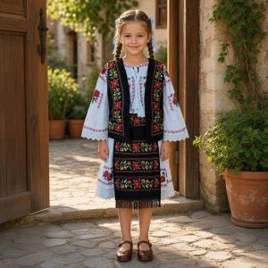 COSTUM FATA 5 PIESE (IE, VESTA, POALE, BRAU SI SET 2 FOTE) CF 054