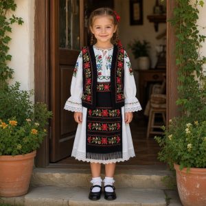 COSTUM FATA 5 PIESE (IE, VESTA, POALE, BRAU SI SET 2 FOTE) CF 055