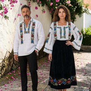 Set Cuplu – Ie Damă, Fusta, Cămașă Bărbat SET 102