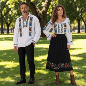 Set Cuplu – Ie Damă, Fusta, Cămașă Bărbat SET 103